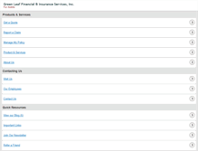Tablet Screenshot of greenleafinsurance.com
